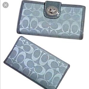 Coach Slate Gray Turnlock Wallet